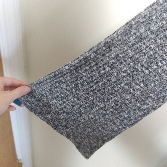 Mossimo Gray Space Dye Faux Wrap Surplice Neckline Long Sleeve Dress Size XXL - Picture 5 of 7